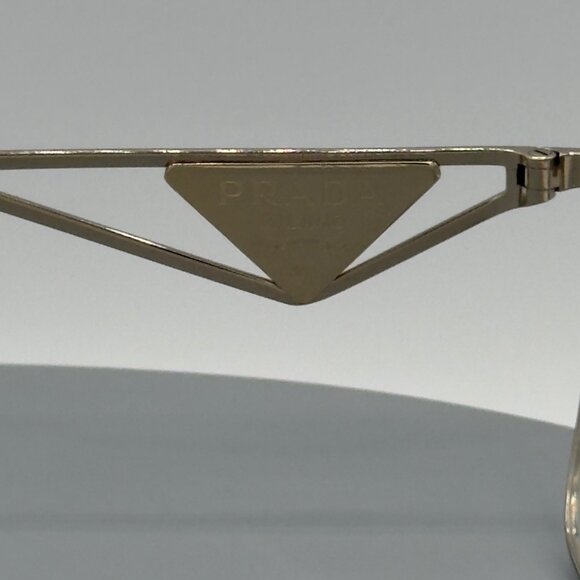 PRADA PR A51V ZVN1O1 Pale Gold Demo Lens 55 mm Women's Eyeglasses - Picture 8 of 11